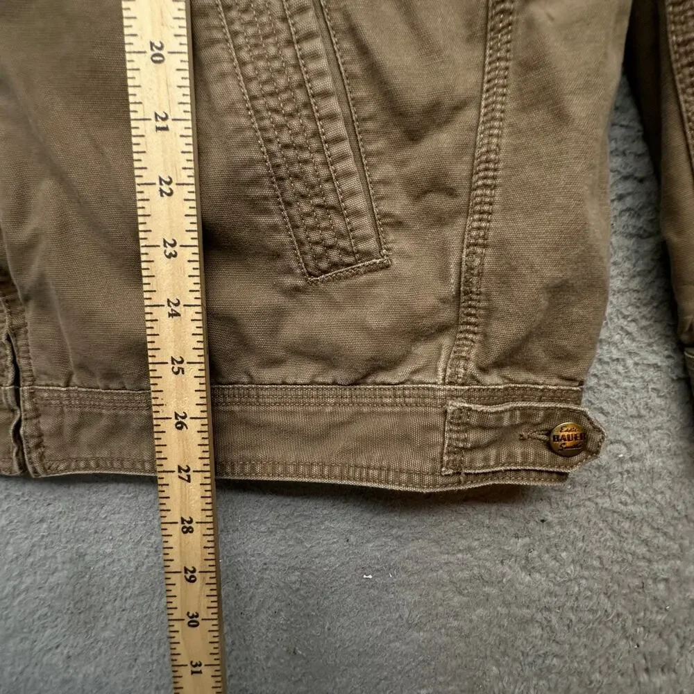 Eddie Bauer Field Canvas Jacket Mens Large Cotton Work Pockets Collared